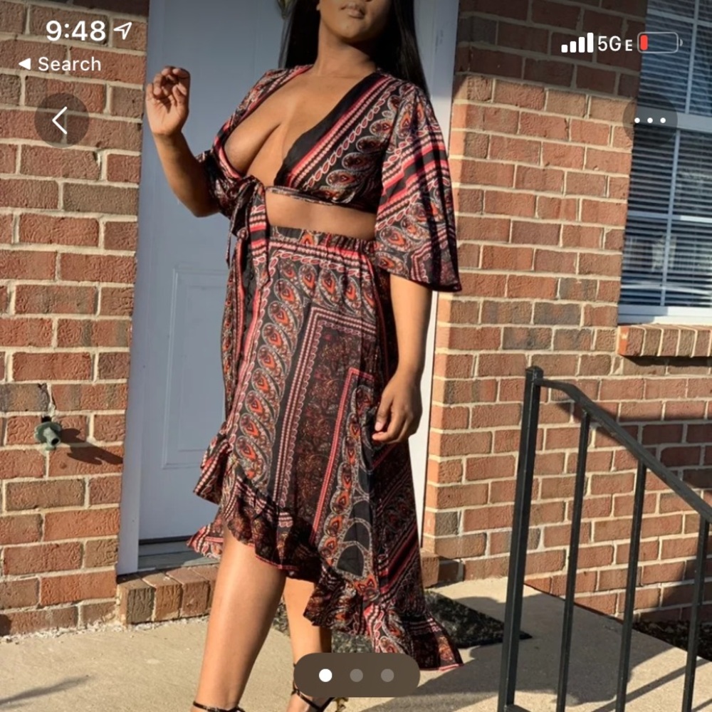 High Low skirt set